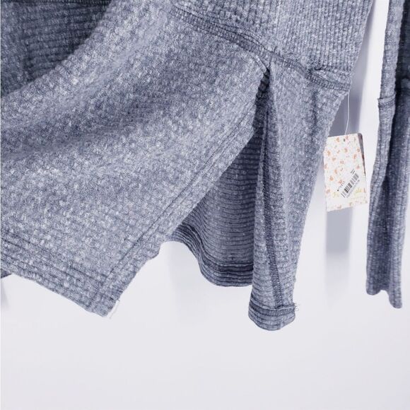 Free People We The Free Londontown Oversized Sweater Tunic In Deep Ocean - Picture 6 of 7